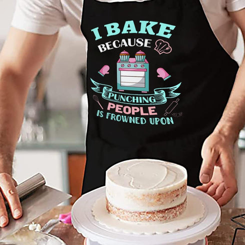 Funny Baking Gifts - Kitchen Cooking Apron with 2 Pockets, Perfect Gifts for Bakers