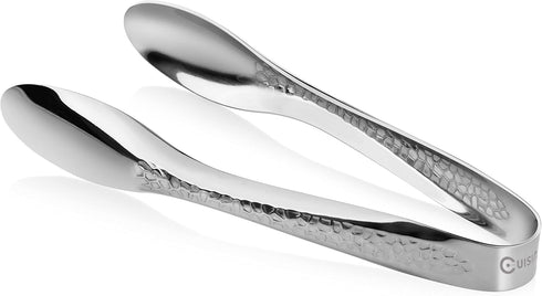 Cuisinox Hand Hammered Stainless Steel Serving Tongs, 9" Kitchen Utensil