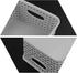 6-Pack Plastic Weave Storage Basket Sets, Light Gray