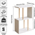 3-Tier 23 inches YD-ST003W Aibiju Narrow Side Table with Open Storage Shelf, S-Shaped End Table, Nightstand, High, Sofa