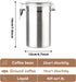4 (1.8L Silver-4) Coffee Canister Pcs Stainless Steel Food Container with Clear Lids Airtight Container Stackable