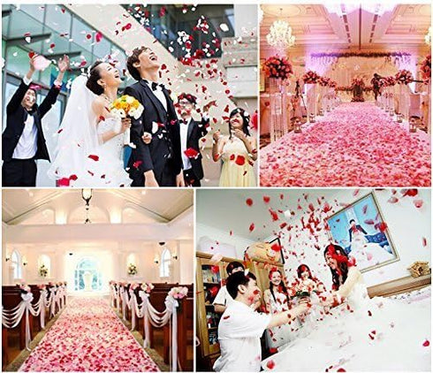 1000 Pcs Artificial Silk Rose Petals, Light Blue Decoration for Wedding Party