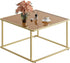 26.4 26.4in, WLIVE Coffee Table, Glass Coffee Table for Living Room, Modern Small Coffee Table with Tempered Glass