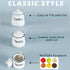 Set 12oz,Easy HAOTOP Farmhouse Porcelain Honey Jar with Dipper and Lid to Clean (White)