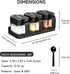Mlici Set 3 13.52 Set Countertop Seasoning Containers with Lid and Spoon, of Glass Salt and Sugar Container, Ounce Wall