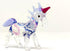 Unicorn Tiny Miniature Figurines - Hand Blown Glass Art Fantasy Animals Collectible Gift Home Décor (Blue Pink)