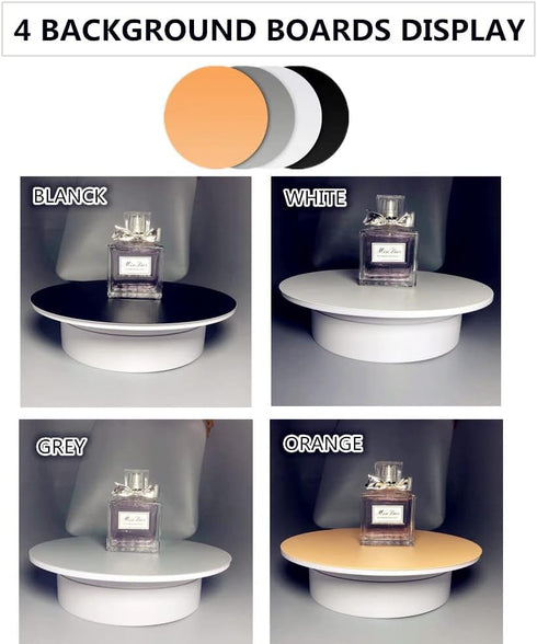 Display 360 Degree Electric Turntable for Small Product Display, 7.87in Diameter Photography Turntable