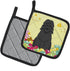 Caroline's Treasures BB6074PTHD Easter Eggs Bouvier des Flandres Pot Holders Set, Heat Resistant Kitchen Hot Pads, 7