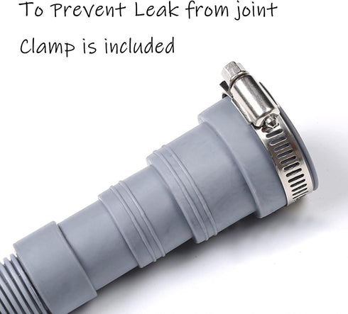 23 Feet Universal Washing Machine Drain Hose, Flexible Dishwasher Drain Hose Extension Kits with Adapter & Hose Clamps