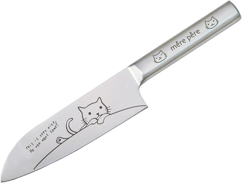 Toa Metal Merpel Santoku Knife, Blade Length: Approx. 6.7 inches (170 mm)
