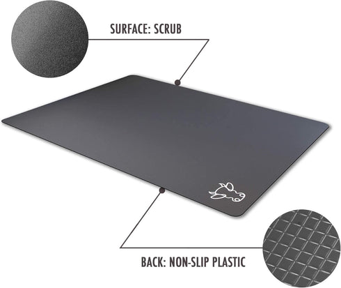 Fotouzy Plastic Cutting Boards with Food Icons, Flexible Mats, Set of 4, BPA-Free, Dishwasher Safe, Gray