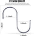 WHITECLOUDZ 30-Pack Silver S Hooks, Stainless Steel Hooks for Hanging Plants, Heavy-Duty Closet Hooks for Utensils &