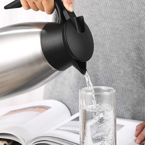 68oz Coffee Carafe Airpot, Insulated Stainless Steel Vacuum Thermal Pot for Coffee, Tea, Hot Beverages