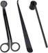 3 in 1 Candle Accessory Set - Candle Care Kit with Wick Trimmer, Wick Dipper, Gift Packaging (Black)