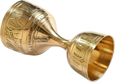 Engraved Brass Jigger Shot Glass - 30/60 ml Peg Measure