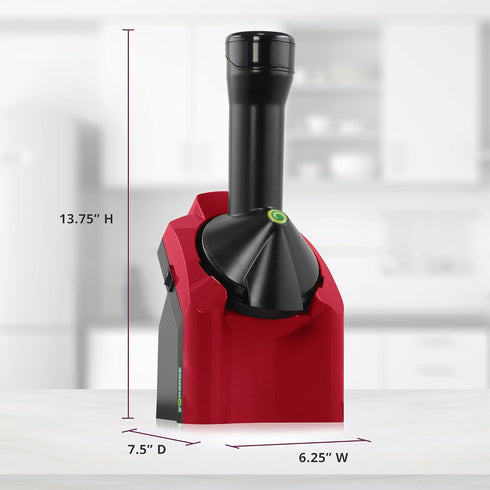 Yonanas 902RD Classic Vegan Non-Dairy Frozen Fruit Soft Serve Dessert Maker, BPA Free, Red