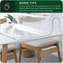 FEHAONST 16x36 Clear Dining Protector Rectangle Crystal Plastic Table Cloth PVC Desk Pad Mat for Office, Computer