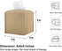 Tissue Box Cover 5X5X5'' PU Leather Tissue Holder, Square Tissue Cube Box Organizer for Bathroom, Kitchen, Office