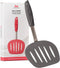 Kitchen Mama WALTZGRIP Platinum Silicone Pancake Turner: Heat-Resistant, Wide Slotted Head, Stainless Steel Core (Metal