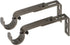 Ivilon Adjustable Brackets for Curtain Rods, Set of 2 for 7/8 or 1 Inch Rods, Pewter