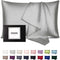 INSSL Mulberry Silk Pillowcase for Women - Standard Size, Grey, Comfortable and Breathable for Hair and Skin
