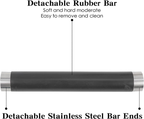 Stainless Steel Italian Espresso Tapping Box with Detachable Rod & Anti-Slip Rubber Base (Silver-S)