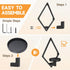 2 Pack Sbosbo Wall Plant Holder, Metal Floating Shelves Indoor, Window Sill Plant Shelf for Bedroom Bathroom Living