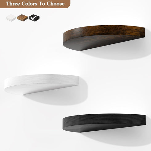 Set 3, 15.4" Olakee Floating Shelves for Wall of Rustic Wood Wall Mounted Shelves for Bathroom, Bedroom, Living Room