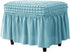 SZJIAHTM Lattice Stretch Ottoman Cover Soft Stretch Slipcover with Skirt Polyester Rectangle Footstool
