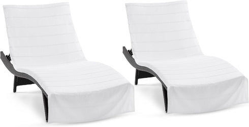 Arkwright Las Rayas Chaise Lounge Cover Towel with Pocket - Pack of