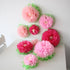 Pink Paper Flower Pack of 9 for Wedding Centerpiece, Birthday Party Backdrop, Nursery Room Wall Decoration
