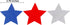 Frienda 44.3 ft Red Blue White Star Streamers, Patriotic 4th of July Decorations, 3 Pack Star Garland