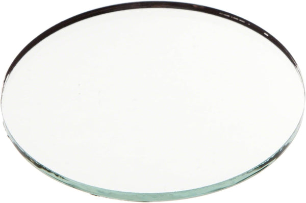 Plymor 3" Round Non-Beveled Glass Mirror Circle - 3mm Thick, Pack of 3