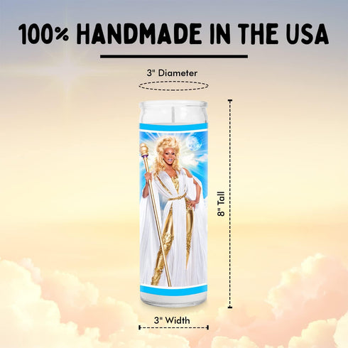 Drag Queen Celebrity Glass Jar Candle, Unscented Handmade Soy Wax Votive, Unique Gift for Pop Culture Fans