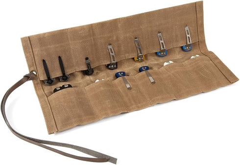 Knife Display Bag with 12 Slots for Pocket Knives, Folding Knife Holder Organizer for Tactical Outdoor