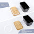 Hasense Butter Dish with Lid, Large Black Ceramic Butter Keeper with Knife for Countertop, Airtight Refrigerator Storage