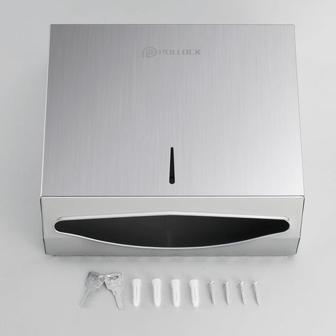 Commercial PaperTowel Holder Dispenser Wall Mount,Stainless Steel Bathroom Paper Towel Holder,Toilet Paper Napkin