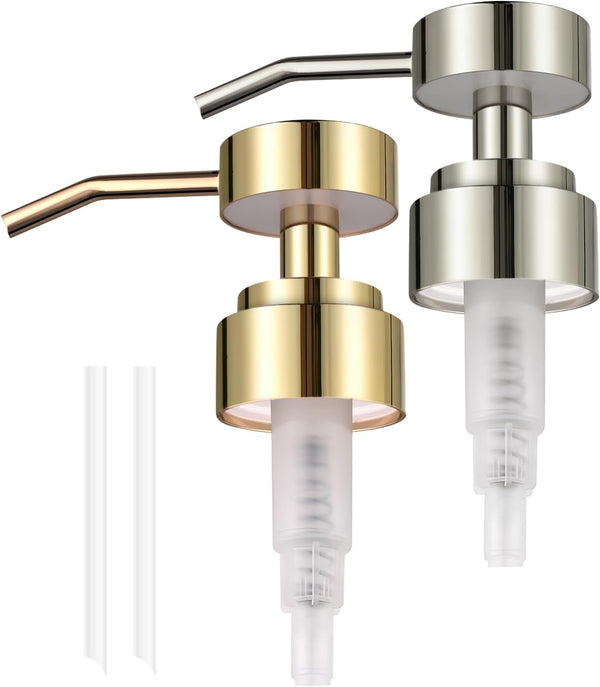 Stainless Steel Soap Dispenser Pump for Hand Wash & Soap, Brushed Nickel Replacement for Bathroom & Kitchen