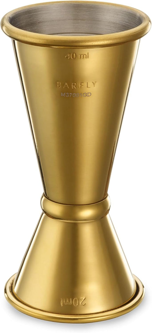 Barfly Gold Japanese Style Jigger - 20 ml x 40 ml