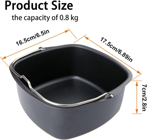 Yetaha Nonstick Cake Barrel Baking Dish HD9925/00 for Air Fryer HD9220 and HD9230, Air Fryer Accessories