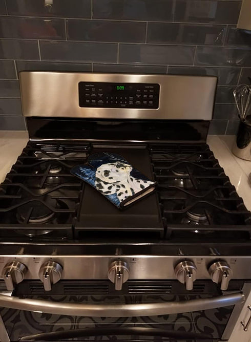 Caroline's Treasures Starry Night Dalmatian Oven Mitt - Heat Resistant Thick Kitchen Mitt for Hot Pans