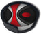 Black Modern Abstract Drinks Coasters with Holder, Set of 6 Suitable for Various Cups