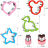 Sandwiches Cookie Cutter Set, Mouse, Dinosaur, Heart, Star Shapes, Food Grade Cookie Cutters for Decorating Food