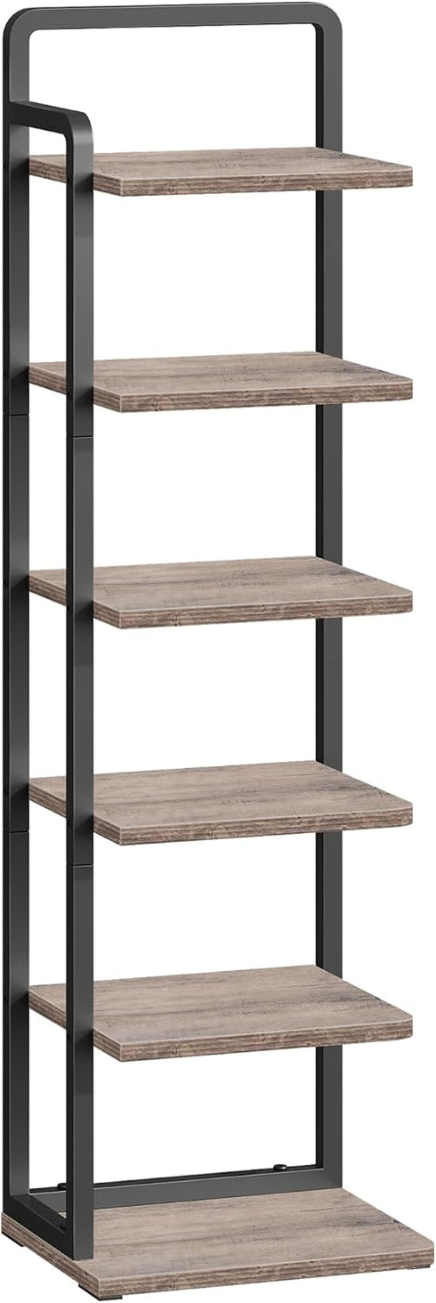 6-Tier TXJ06BG CHOEZON Vertical Shoe Rack, Narrow Shoe Tower, Corner Shoe Storage Organizer, Shoe Shelf, for Small
