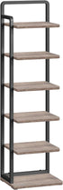 6-Tier TXJ06BG CHOEZON Vertical Shoe Rack, Narrow Shoe Tower, Corner Shoe Storage Organizer, Shoe Shelf, for Small