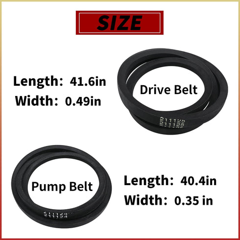 12112425 Washer Belt Kit 211124 211125 Belt Replacement part Compatible with Maytag Whirlpool Washing Machine Replaces for 12112425VP PS2005284 AP4011179 210024 22002570