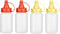 4 Pieces Mini Ketchup and Mustard Bottles, 1 oz Samll Ketchup Bottle