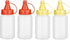4 Pieces Mini Ketchup and Mustard Bottles, 1 oz Samll Ketchup Bottle