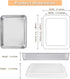 E-far Toaster Oven Baking Pan with Lid, 10.4”x 8”x 2” Stainless Steel Rectangle Sheet Cake Pans