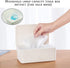 Cuayaes White Tissue Box Cover, Refillable Baby Wipes Dispenser with Sealed Lid, Modern Desktop Tissue Box Holder